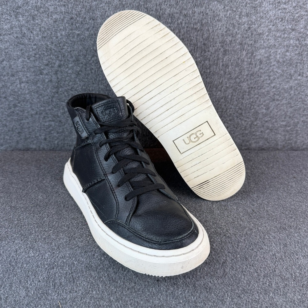 UGG Chukka Sneakers Womens 8.5 Black Leather Casual Shoes